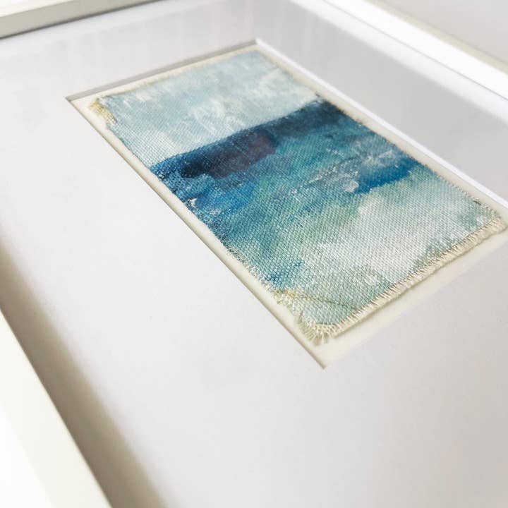 Framed Salt Water Beach Painting for wholesale by Carrie Song Art