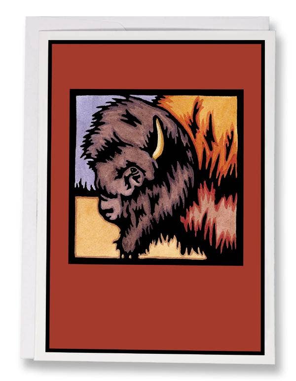 Sarah Angst Art - Wholesale Everyday Greeting Card - Greeting Card Brilliant Bison2