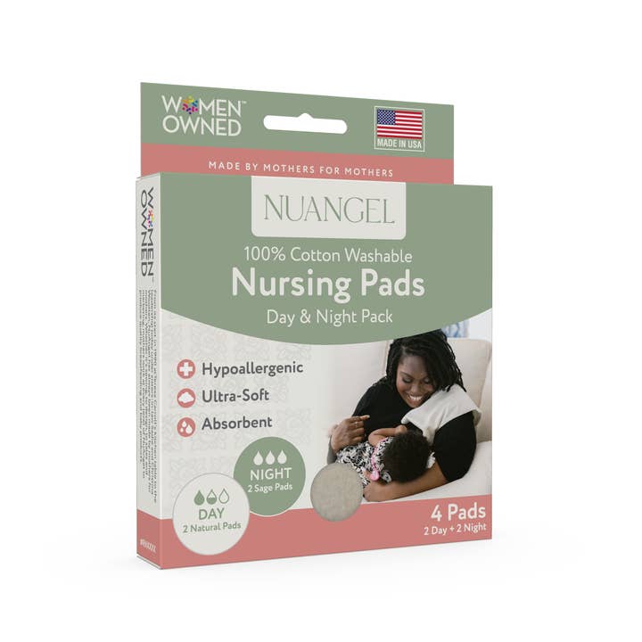NuAngel - Wholesale Nursing Pillow/Pad - Maternity - 100% Cotton Nursing Pads - Day & Night Pack1