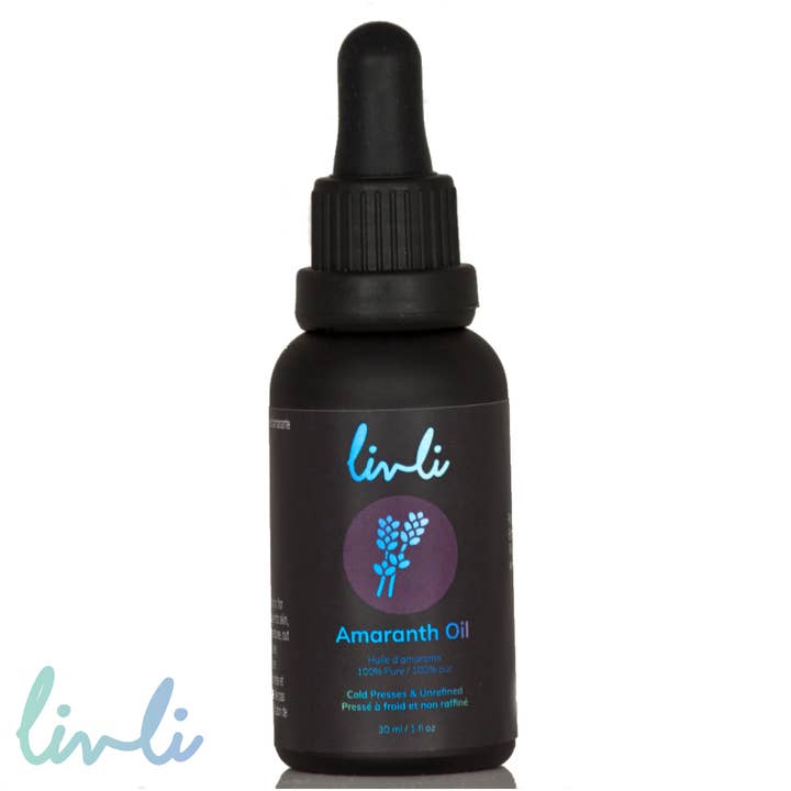 Livli - Wholesale Bath/Body Oil - Cold-Pressed Amaranth Oil, Food Grade, 30 ml Dropper Bottle