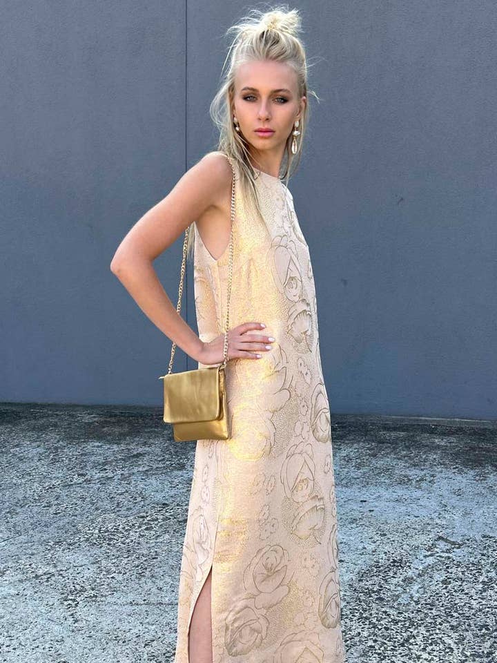 HOSS Eloise Geneva Borstad Guld/Karamell Maxi för wholesale av HOSS