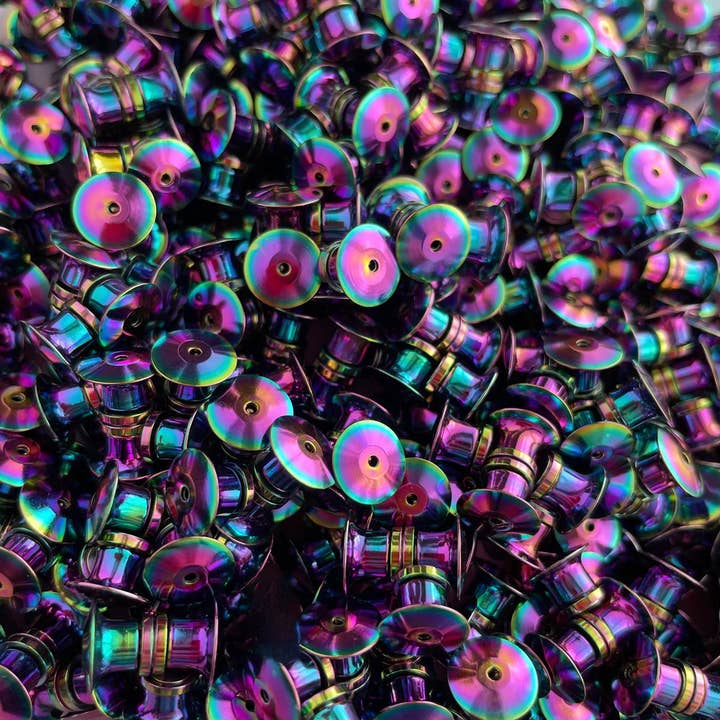 Fin Pin Shop - Wholesale - Rad Backs! Magnetic Locking Pin Backs - Pack of 10