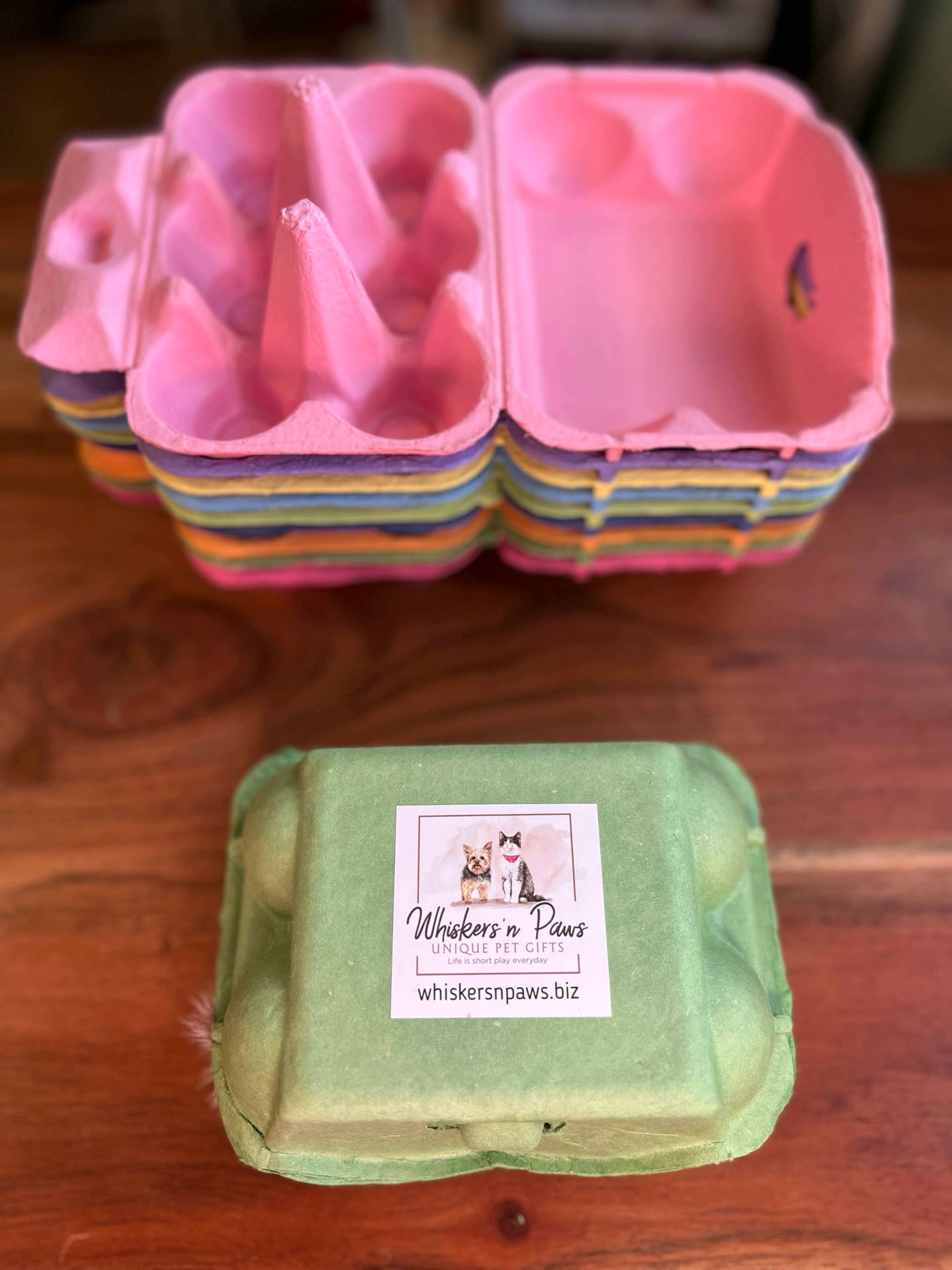 Whiskers 'n Paws Unique Pet Gifts, LLC - Wholesale Pet Toy - Cat - Carton of Rabbit Fur Balls/Egg Shaped Gourds (RFBESG-079)3