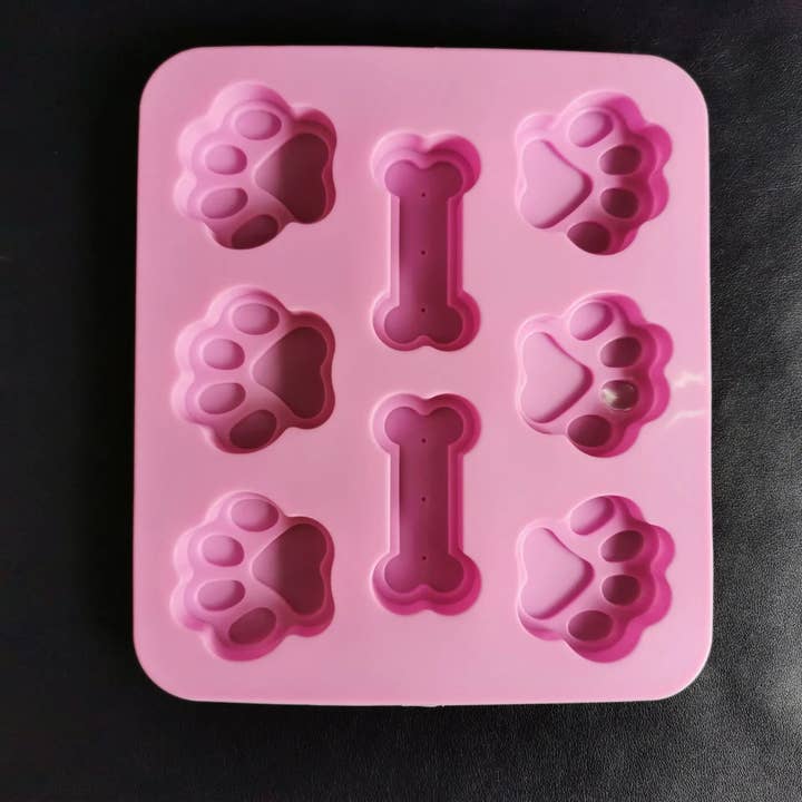 YGM Creations - Wholesale Chocolate/Candy Mold - Paw Print & Dog-Shaped Silicone Mold (2 pack)1