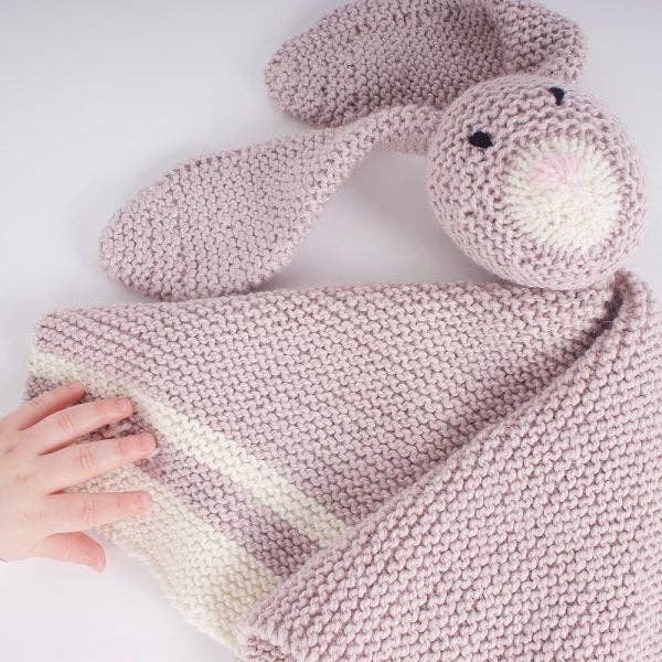 Wool Couture Company - Wholesale Knitting/Crochet Supplies - Mabel Bunny Baby Comforter Knitting Kit7