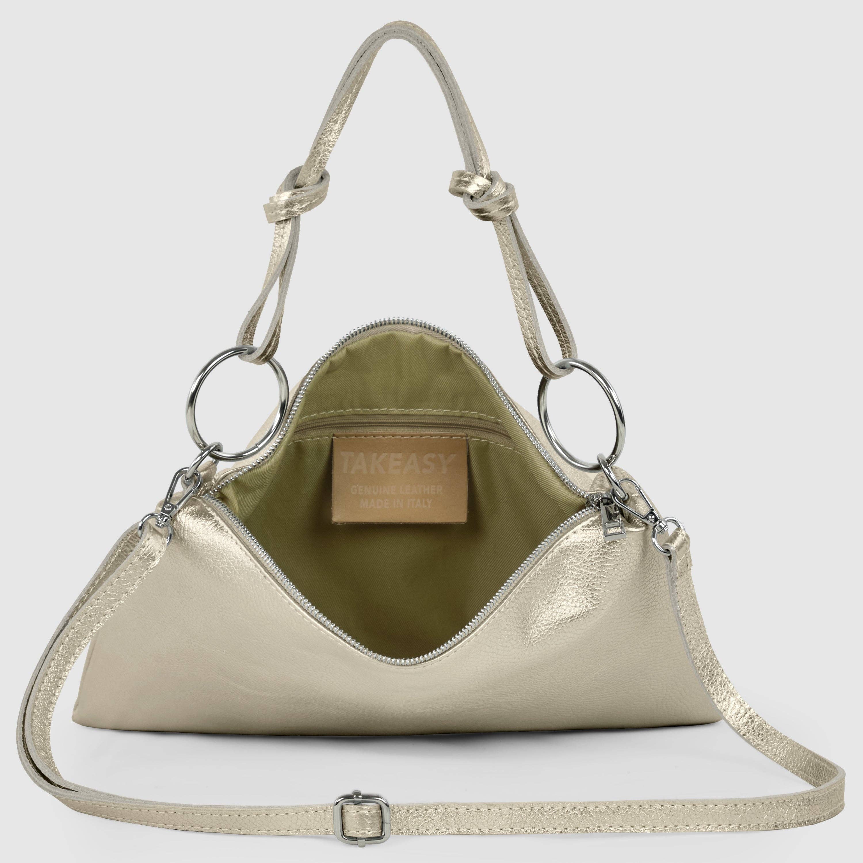 TAKEASY - Wholesale Shoulder Bag - Women's - Italian Genuine Metallic Calf Leather Shoulder Bag 17155117