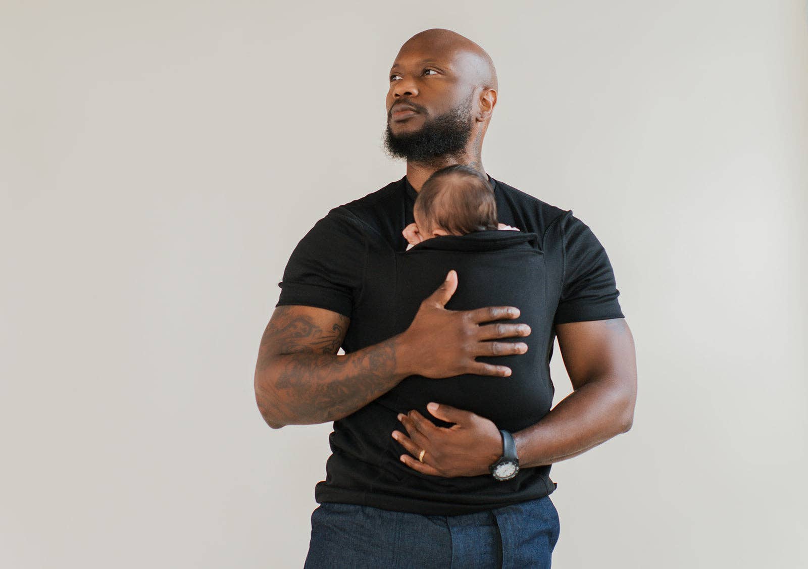 Lalabu - Wholesale Baby Carrier - Lalabu Dad Shirt | Baby Carrier | Black4