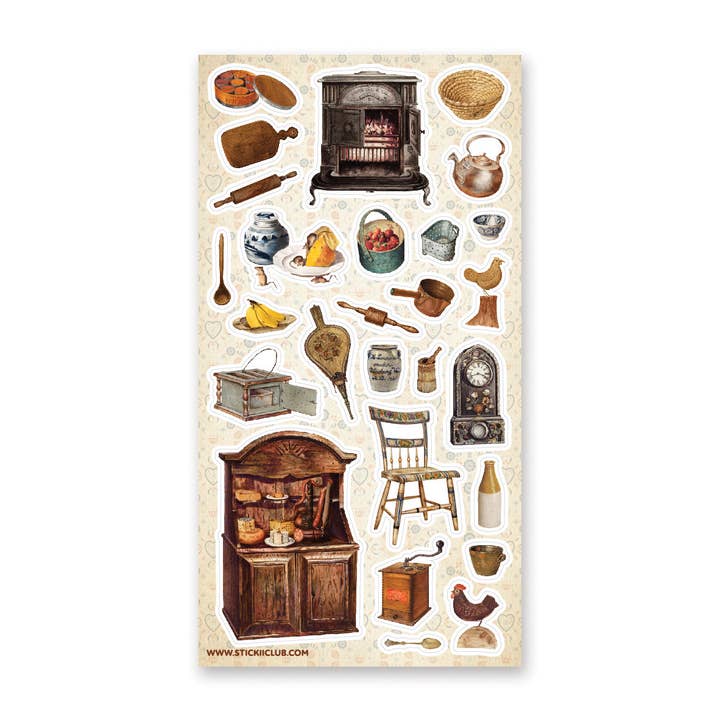 Cottagecore Kitchen Sticker Sheet for wholesale by STICKII
