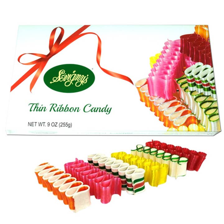 I Got Your Candy - Wholesale Hard Candy - Sevigny's Thin Ribbon Candy White Box 9oz - 12ct2