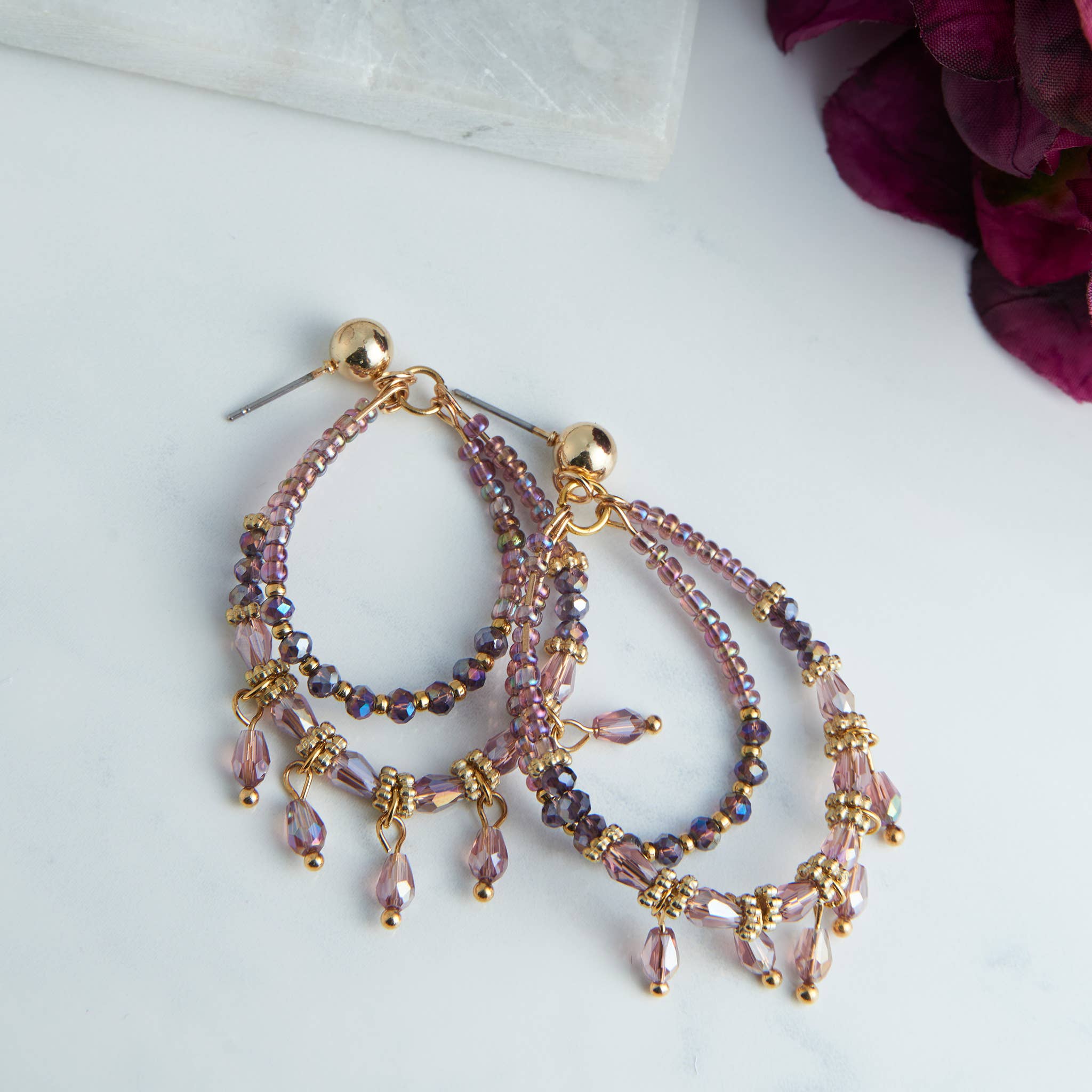 Howard's – Großhandel Ohrhänger – Caden ovale Perlen-Tropfenohrringe