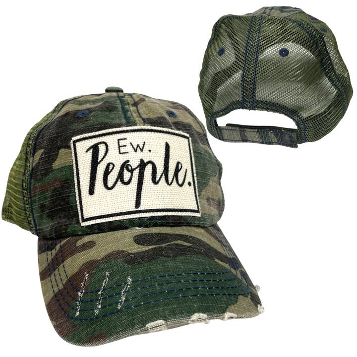 dkhandmade - Wholesale Trucker Hat - Unisex - EW PEOPLE BALL CAP | UNISEX HAT | DISTRESSED