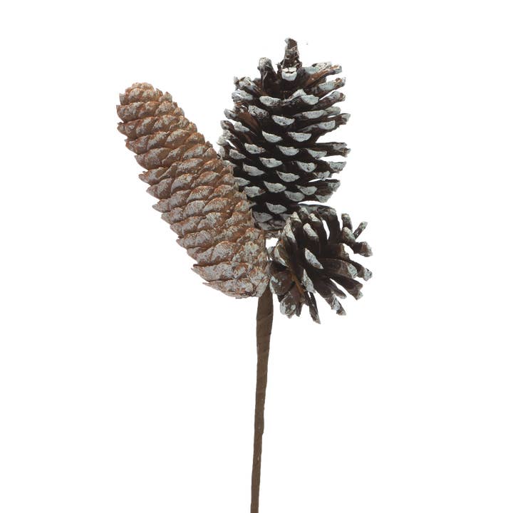 Jacobson - Wholesale Christmas Decoration - 12" OAL 3x Pinecone Pick0