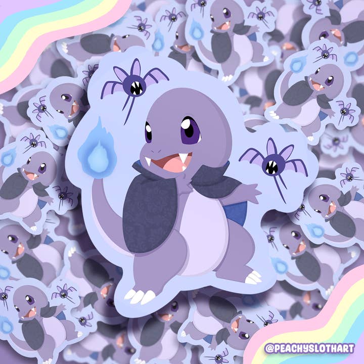 Spooky Char Vinyl Waterproof Sticker for wholesale by Peachy Sloth Art