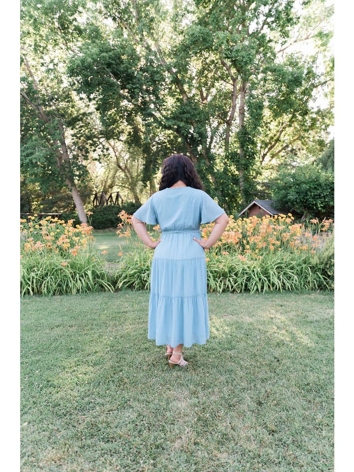 Peony Alley - Vendita all'ingrosso Vestito - Donna - Abito midi tinta unita color ambra11