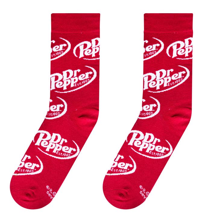 Dr Pepper - Crew Folded pour homme - Crazy Socks pour la vente par Crazy Socks