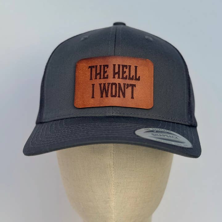 El infierno no lo haré | gorra con parche de cuero para venta al por mayor de The Lonely Pine