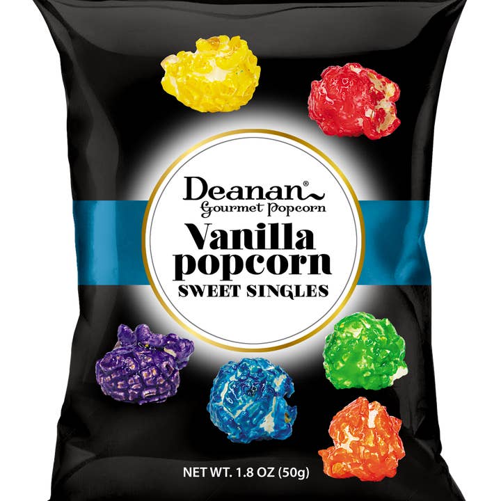 Deanan Gourmet Popcorn - Wholesale Popcorn - Vanilla Sweet Singles - 100 Count - 1.5 Cup Bags0