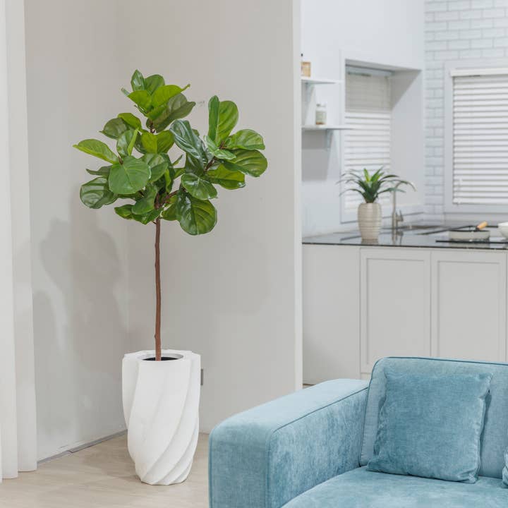 Vintage Home - Wholesale Artificial plant - 77.3'' Artificial Fiddle Leaf Fig tree in a planter4