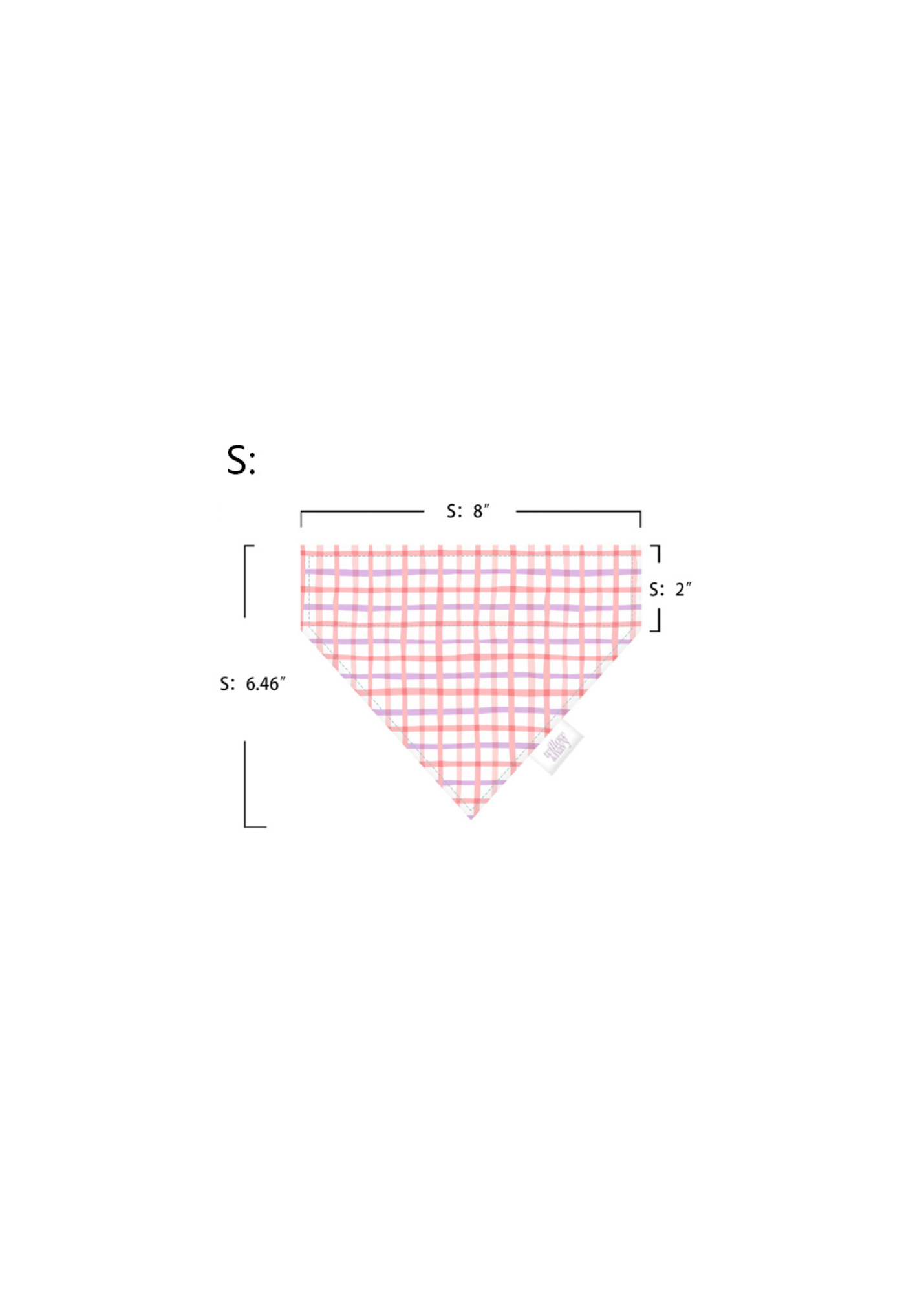 Willow & Navy - Wholesale Pet Bandana - Dog - Pink Plaid Over the Collar Dog Bandana1