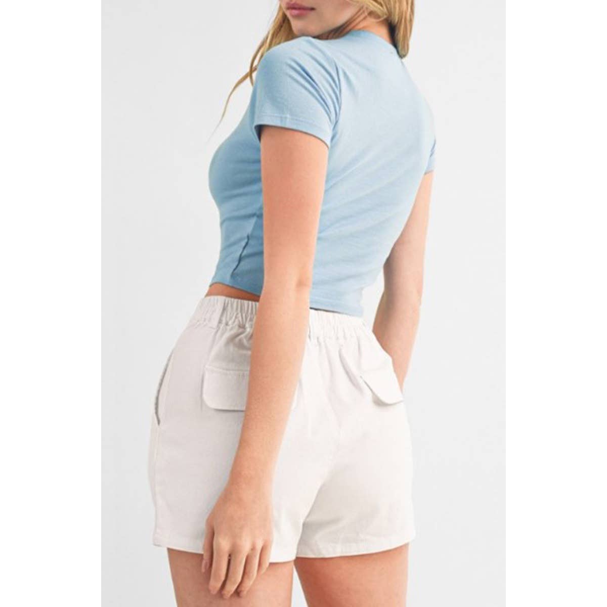 UP CLOTHING - Vente T-shirt – femme - T-SHIRT COURT À MANCHES COURTES ET COL ROND28