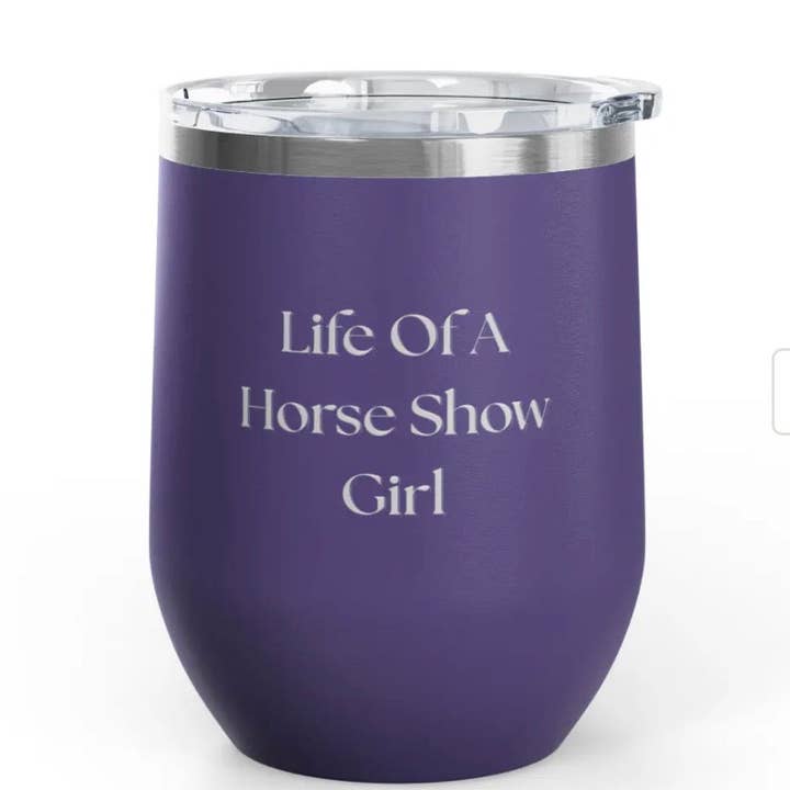 Wine Tumblers, 12 oz. - Horse Show Girl for wholesale by un.sus.tain.a.ble equestrian