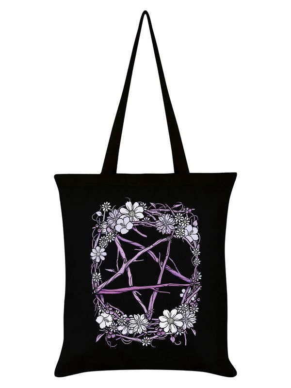 Pagan Pentagram Svart Tygväska för wholesale av Grindstore