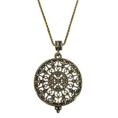TheTizana - Wholesale Pendant/Charm Necklace - Byzantine Filigree 6 Times Magnifier Magnifying Glass Slidin