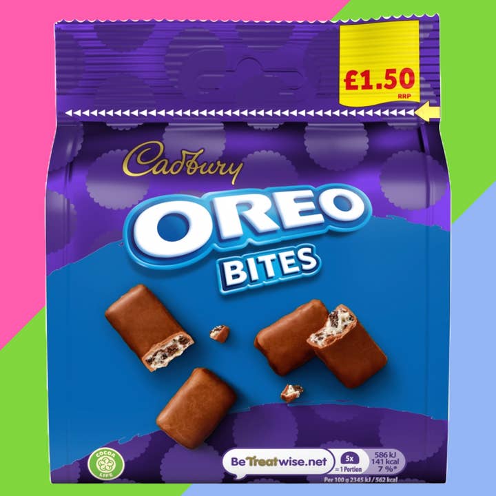 Gaffney's Sweets & Treats Wholesale - Wholesale Chocolate Covered Sweets - Cadbury Oreo Bites Chocolate Bag 10x85g £1.50 PMP