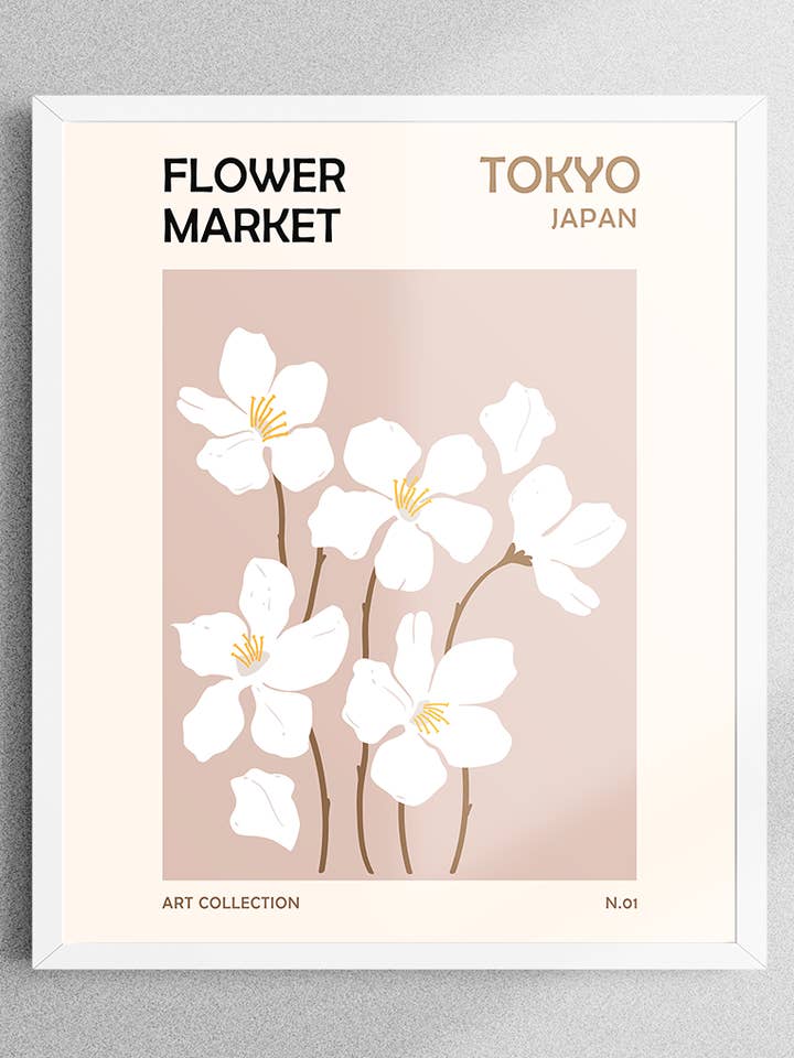 TOKYO FLOWER MARKET POSTER for wholesale by PRINTTT STUDIO