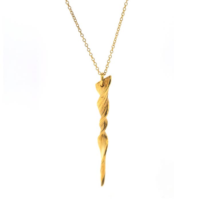 Geelgouden vermeil Stala halsketting met hanger - groot voor wholesale door Mijoux Creations