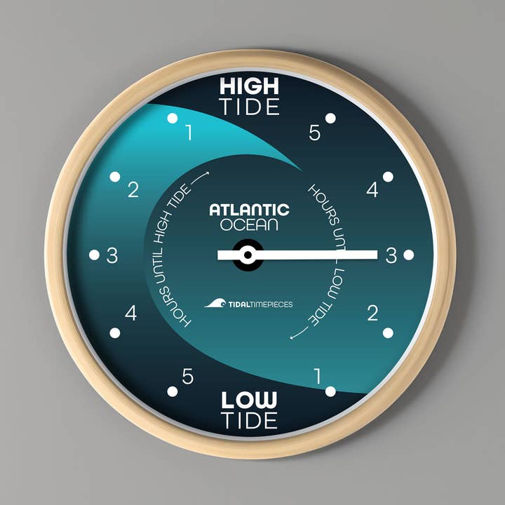 Tidal Timepieces - Wholesale Wall Clock - Dark & Stormy Tide Clock0