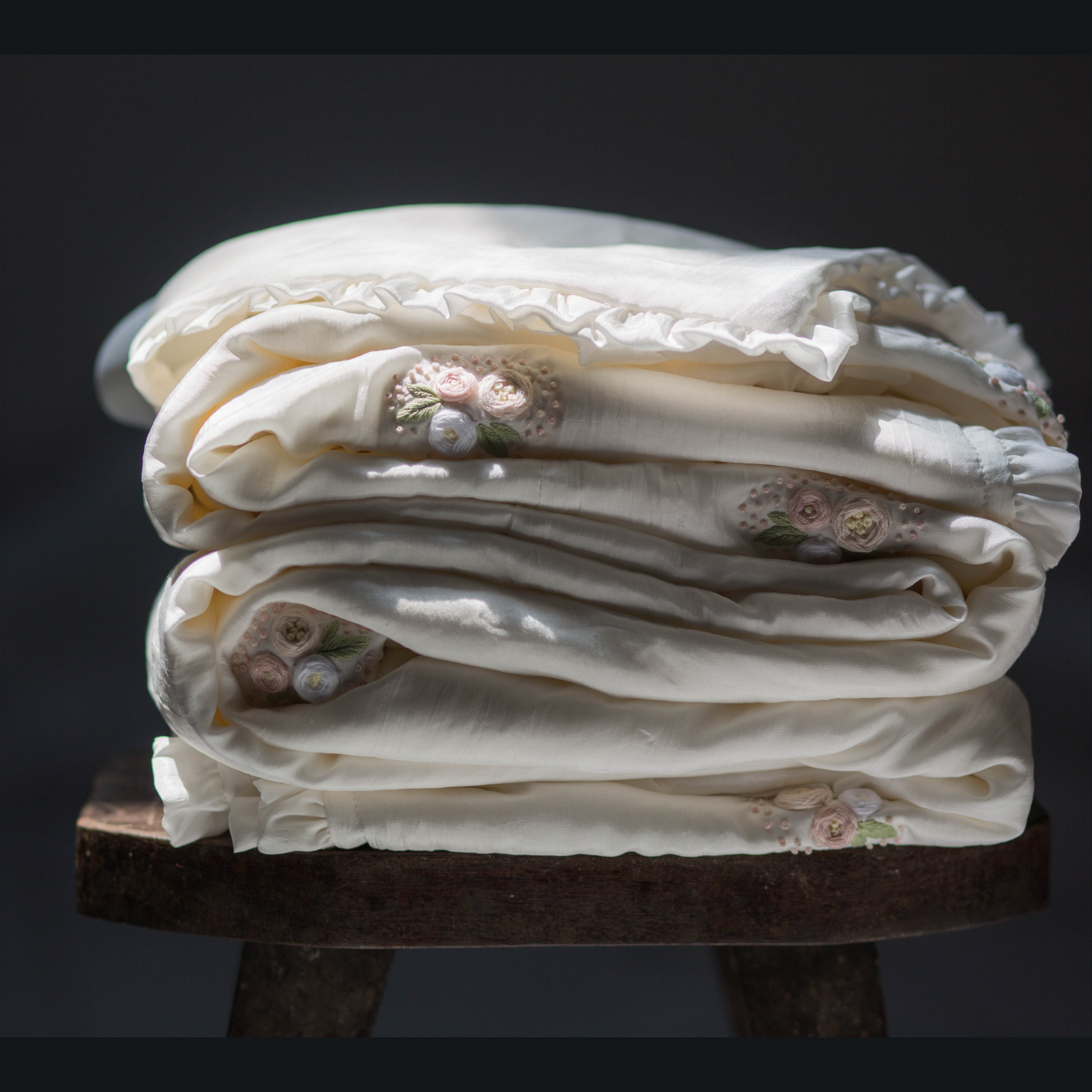 Luala Silk – Engroshandel Sengesæt – Børn og baby – Mulberry Silke Baby krybbe sengetøj sæt-Baby Kids sengetøj sæt - lille buket2