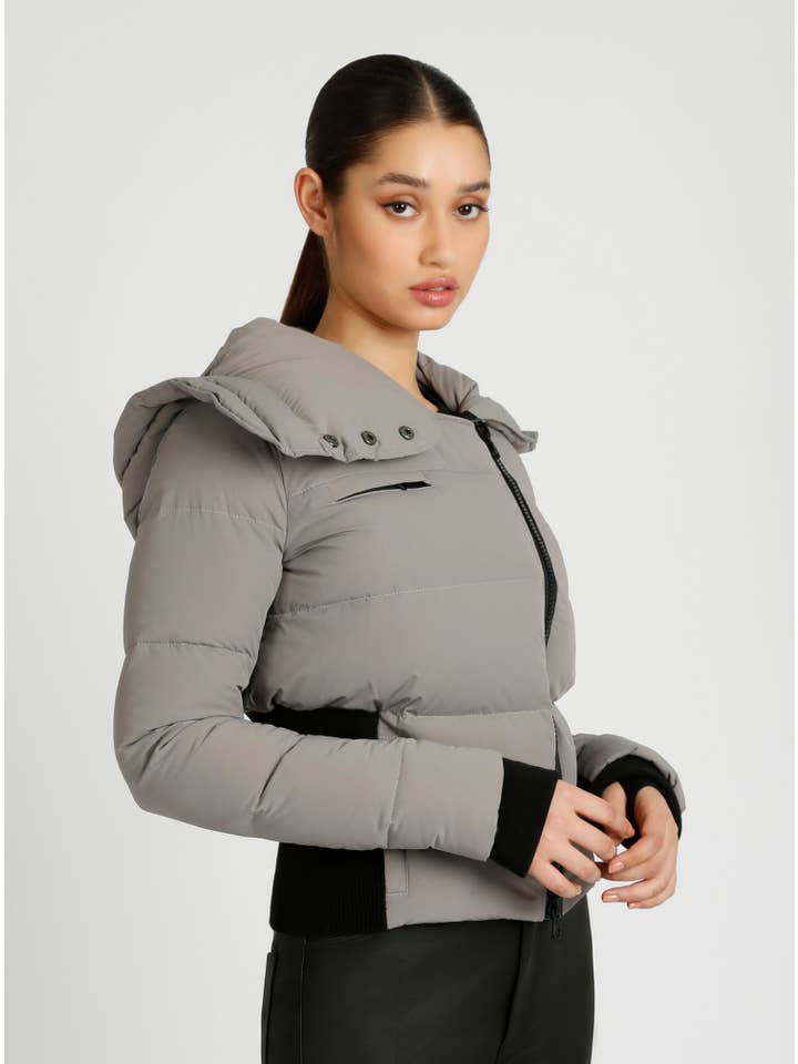 Blanc Noir - Wholesale Puffer Jacket - Women's - Asymmetrical Puffer Jacket JLS