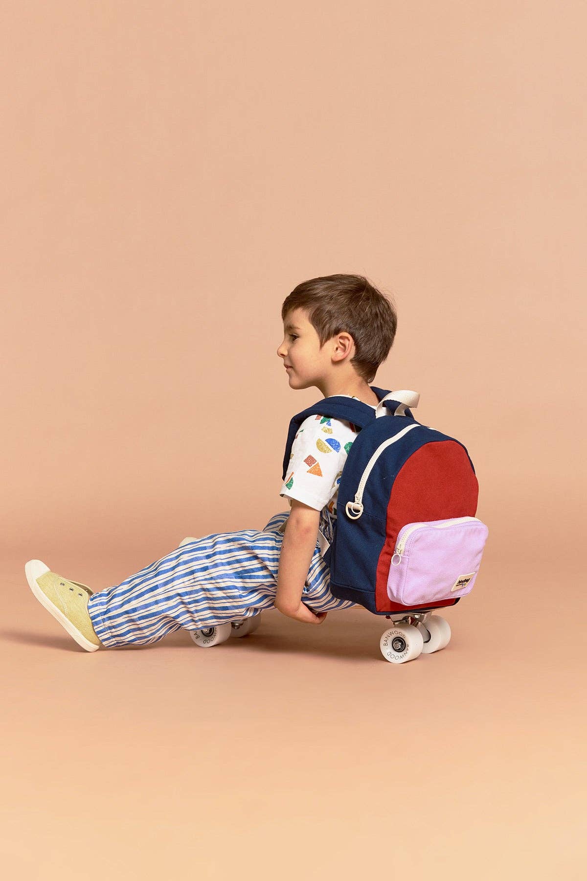 Hindbag - Wholesale Backpack - Kids - Romy Tricolor Terracotta Backpack1