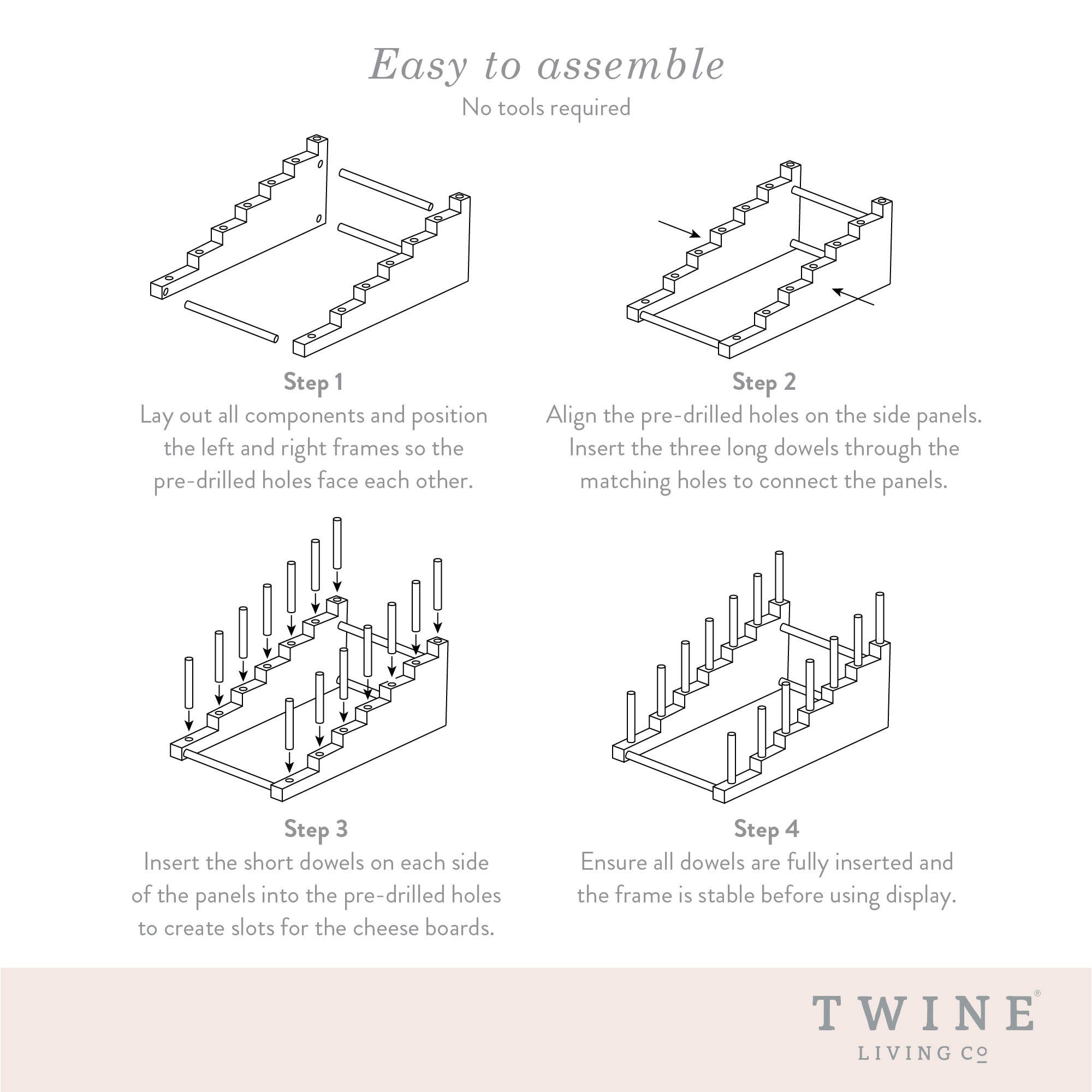 Twine - Wholesale Cheese Board - Tiered Pine Cheese Board Display5