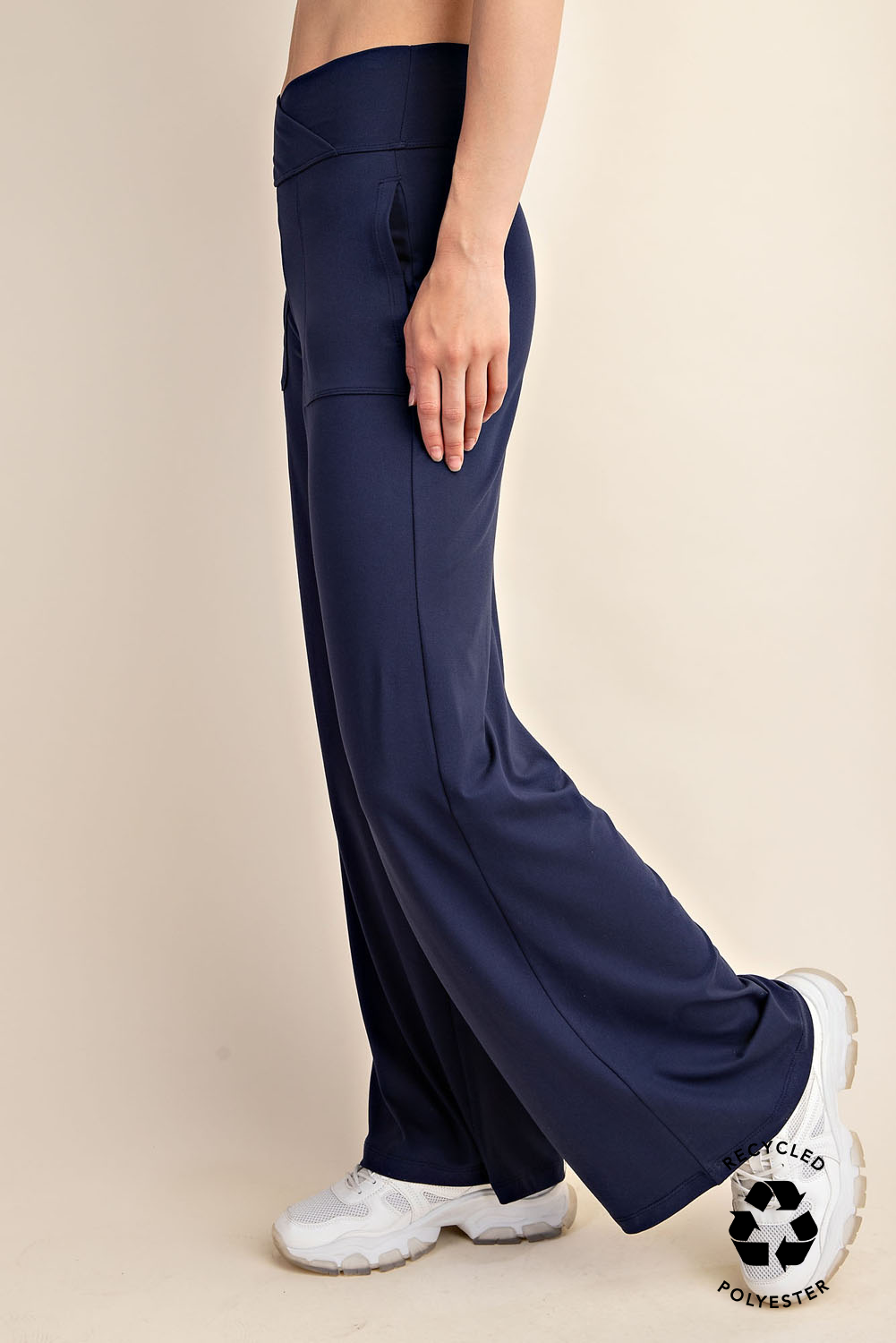 Rae Mode - Wholesale Pants - Women's - RECYCLED BUTTER V WAIST WIDE PANT45