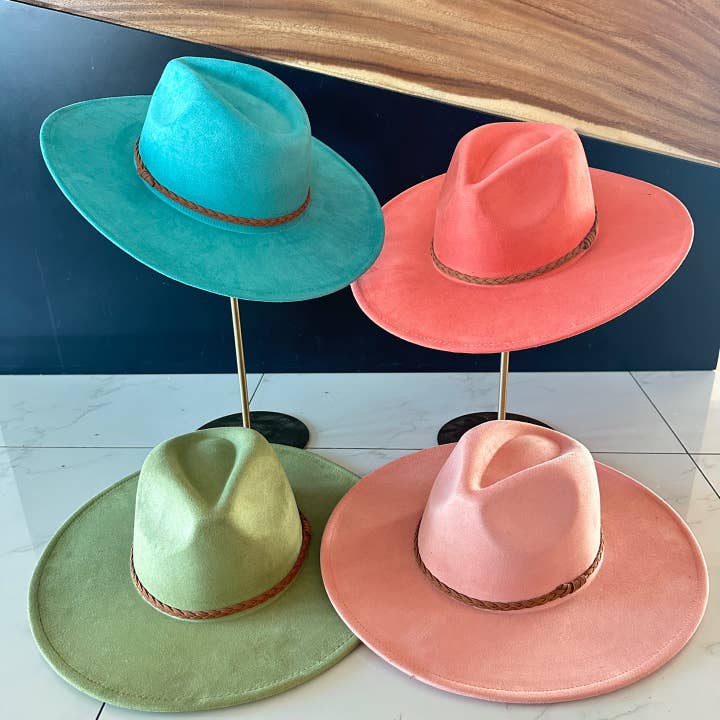 One and Only Accessories - Wholesale Fedora - Women's - Best seller Fashion Classic Wide Brim suede Hat New Color