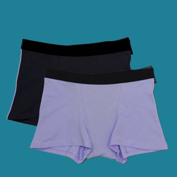 Maxim Hygiene Products - Wholesale Period Underwear - Women's - Maxim® Organic Cotton Period UW, Boyshorts, BL/MD/LG, 1 Pack