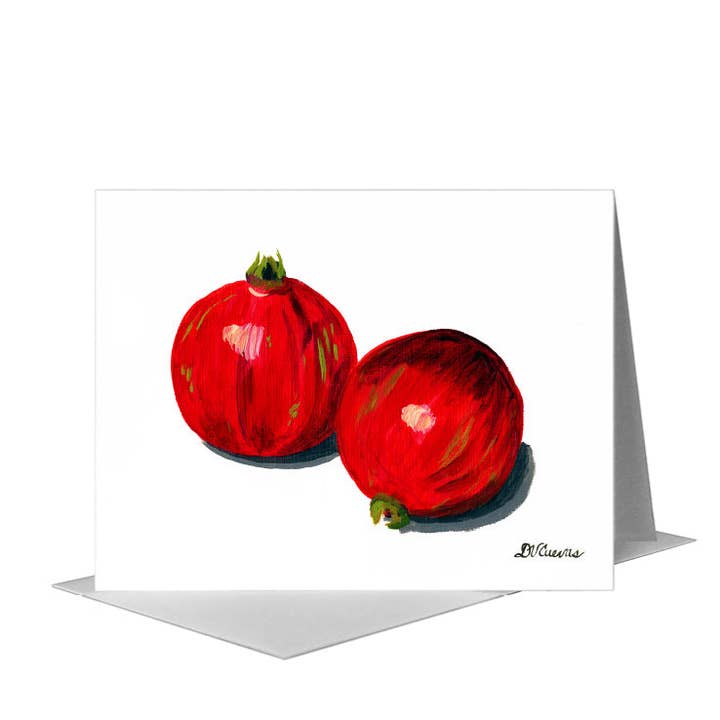 Pomegranate Trio 1, Greeting Card (#7503C) for wholesale by Printed Canvas