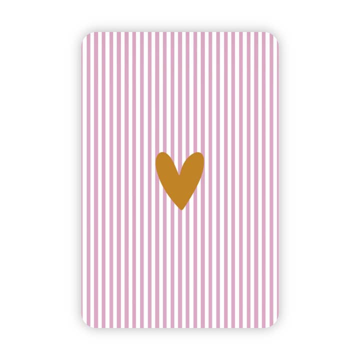 Wenskaart | Blanco hartje goudfolie voor wholesale door Wensjegeluk