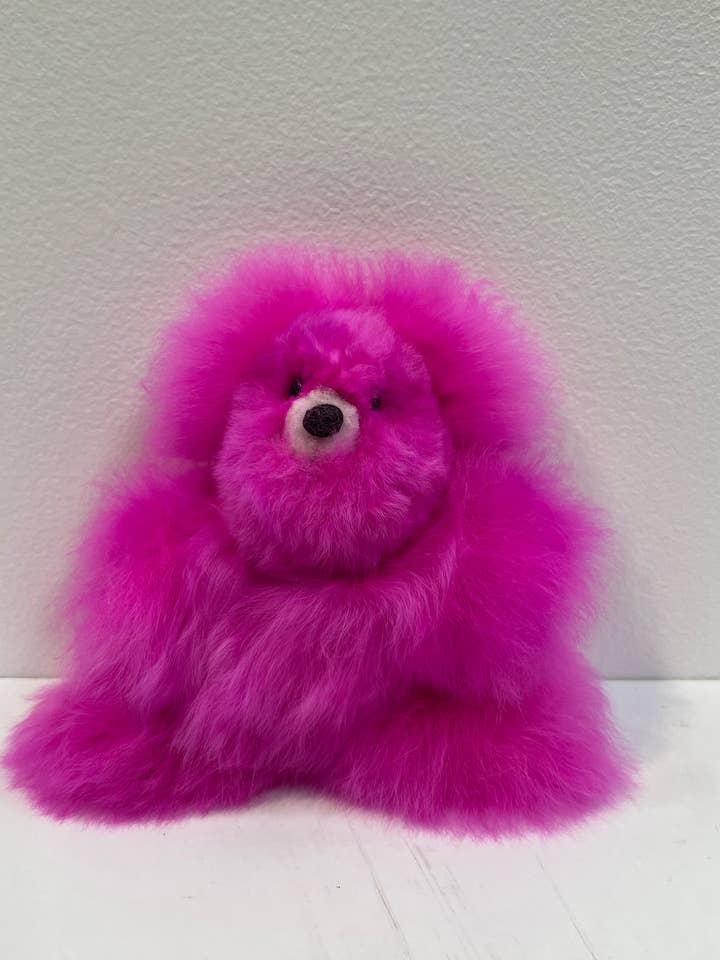 Small Hot Pink Bear for wholesale by Inspired Peru