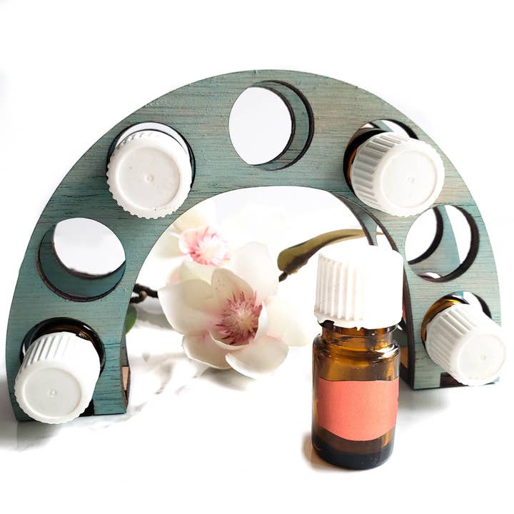 Rainbow Essential Oil Rack w/ Clouds for wholesale by A Dash of Kinship
