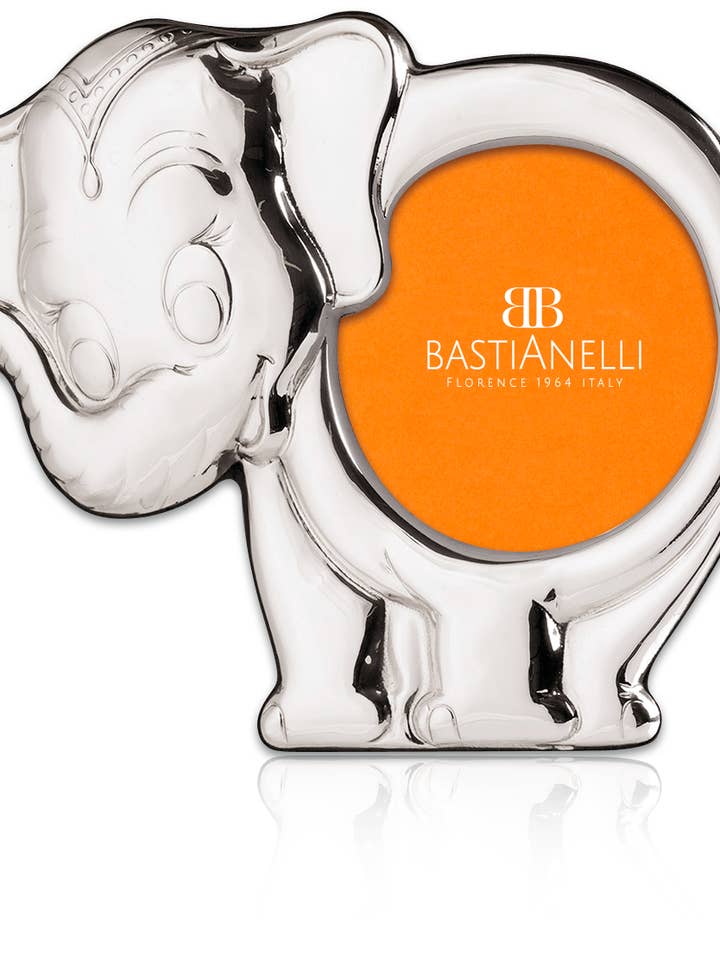 Art. 2705 Silver frame baby elephant cm. 6 made in Italy for wholesale by Bastianelli