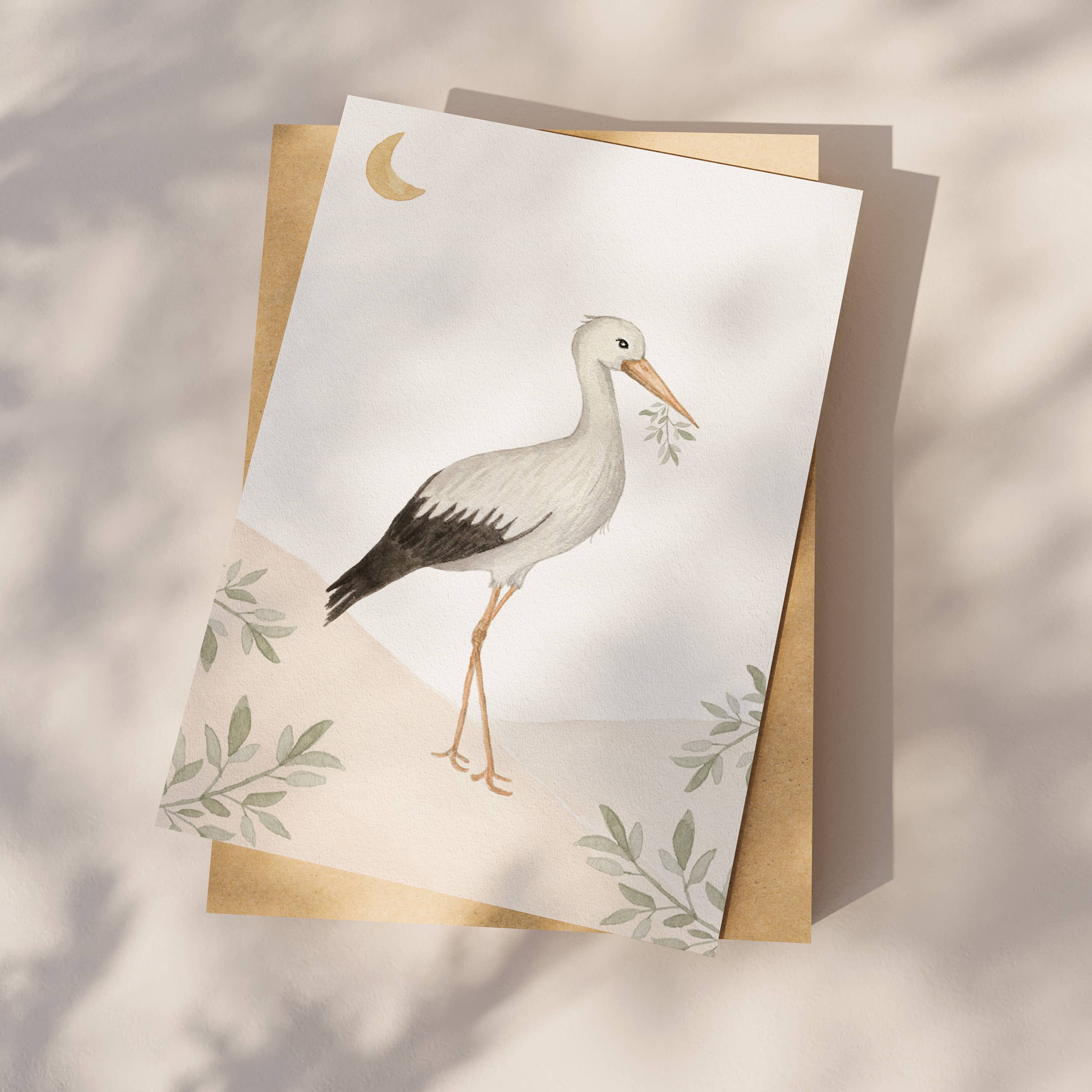 Appeloogje - Wholesale Everyday Greeting Card - Postcard stork1