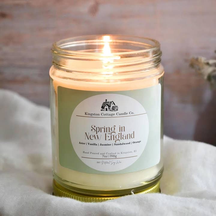 Spring in New England Candle for wholesale by Kingston Cottage Candle Co.