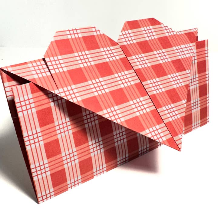 Handmade Aloha Kauai - Wholesale Envelopes - Handmade Origami Heart Envelope - Palaka Print