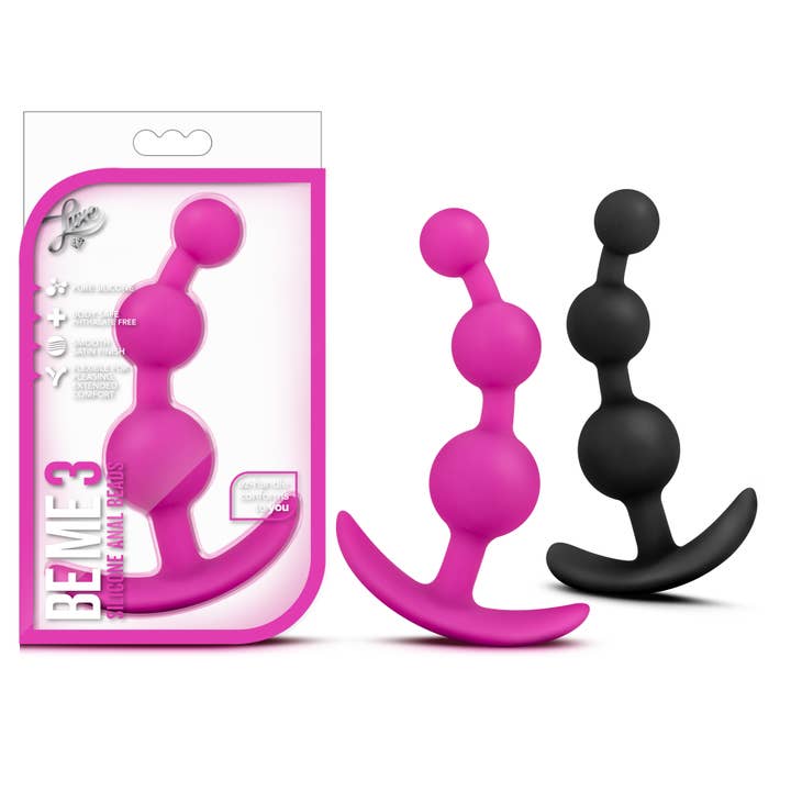 Luxe - Be Me 3 - Soft Silicone Flexible Anal Bead Plug for wholesale by Blush