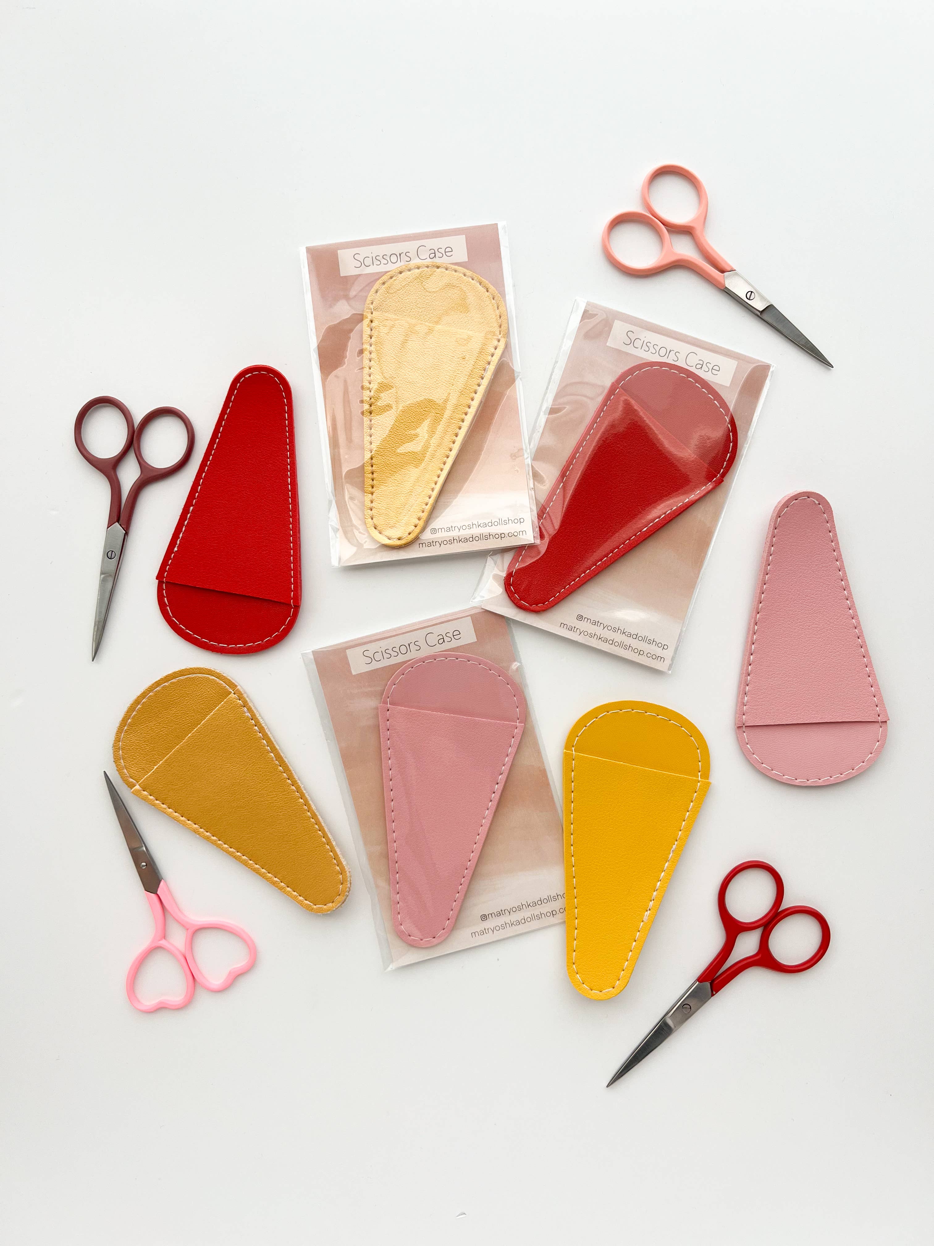 Matryoshka Doll Shop - Wholesale Embroidery/cross-stitch supplies - Scissors sheaths, small scissors case, leather sleeve6