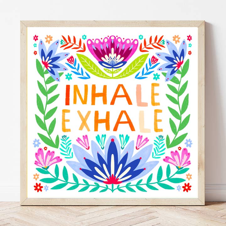 Inhale Exhale Art Print for wholesale by The Sunshine Bindery