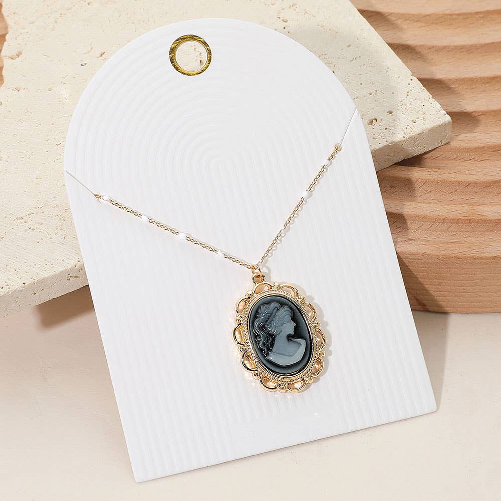 Sensibling Corp. - Wholesale Pendant/Charm Necklace - Vintage Cameo Pendant Necklace1
